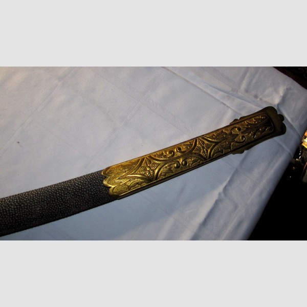 Militaria Ungarn k u k Monarchie Magnatensäbel Feuervergoldung Rochenhaut 19. Jhdt 