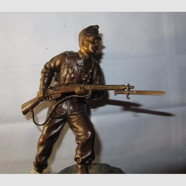Bronze Skulptur Bergmann Wien signiert k u k Soldat Monarchie 